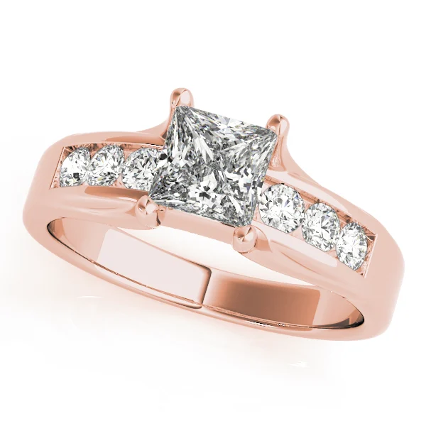 Single Row Channel Set Engagement Ring - Image 9