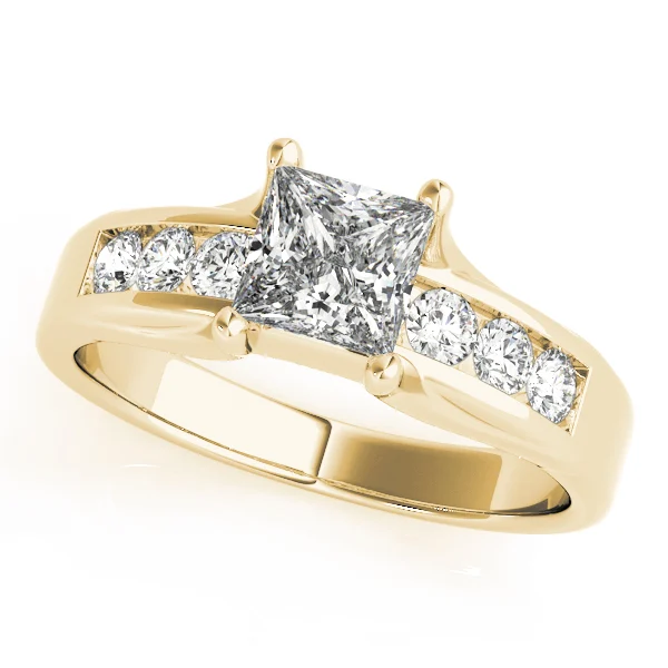 Single Row Channel Set Engagement Ring - Image 5