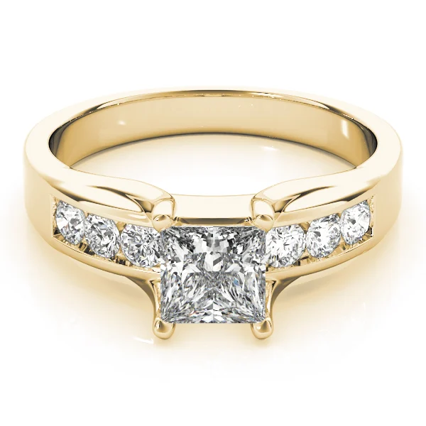 Single Row Channel Set Engagement Ring - Image 7