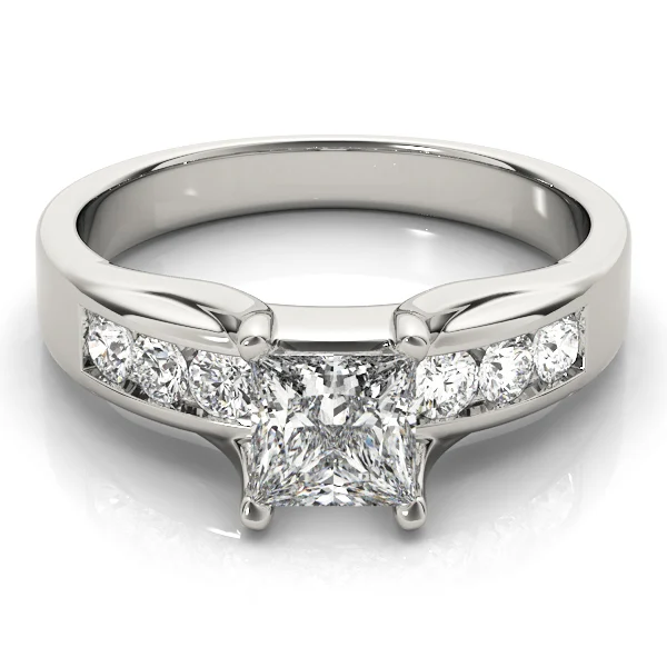 Single Row Channel Set Engagement Ring - Image 3
