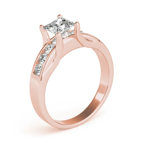 Single Row Channel Set Engagement Ring - Image 12