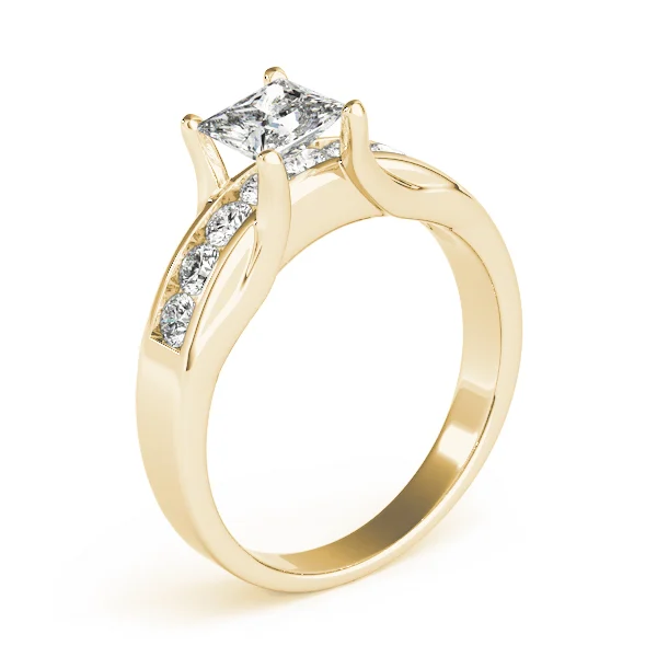 Single Row Channel Set Engagement Ring - Image 8
