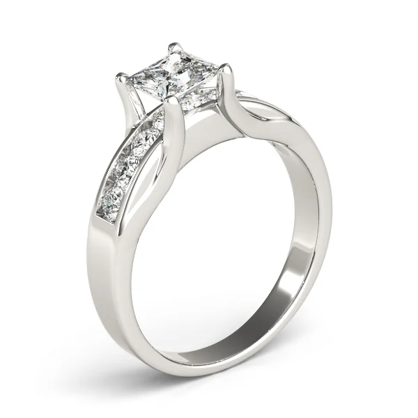 Single Row Channel Set Engagement Ring - Image 4