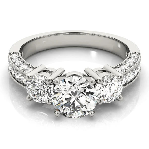 3-Stone Prong Set Engagement Ring - Image 3