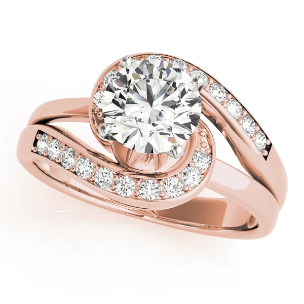 Bypass Swirl Prong In Channel Engagement Ring - Image 9
