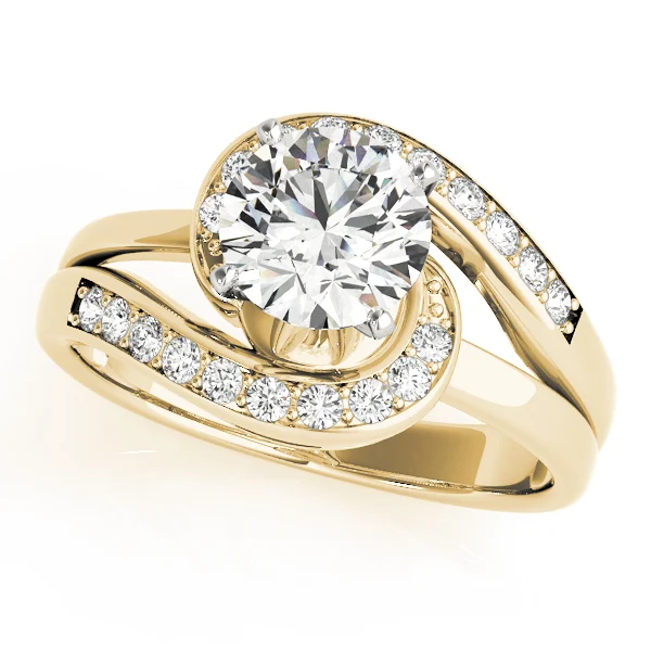 Bypass Swirl Prong In Channel Engagement Ring - Image 5