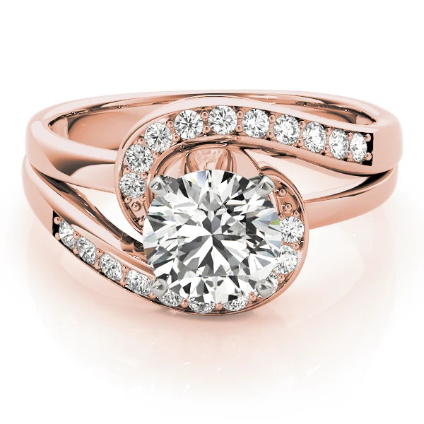 Bypass Swirl Prong In Channel Engagement Ring - Image 11