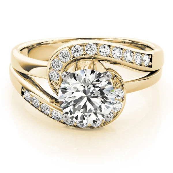 Bypass Swirl Prong In Channel Engagement Ring - Image 7