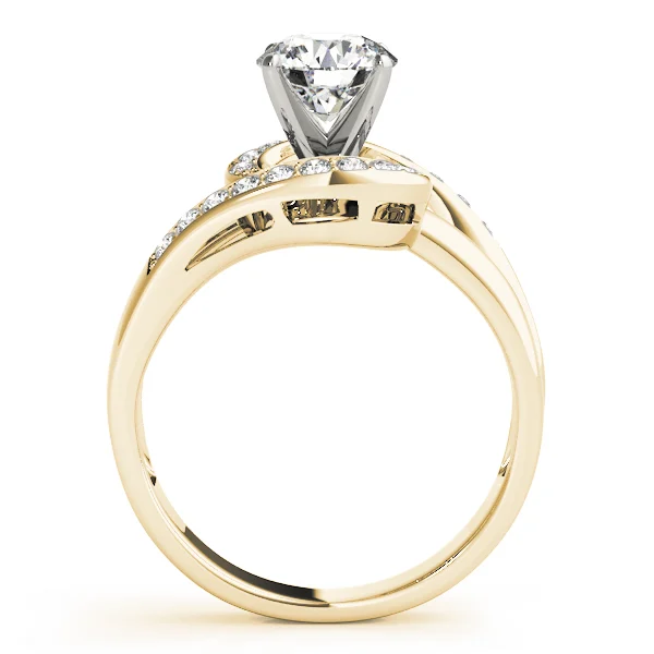 Bypass Swirl Prong In Channel Engagement Ring - Image 6