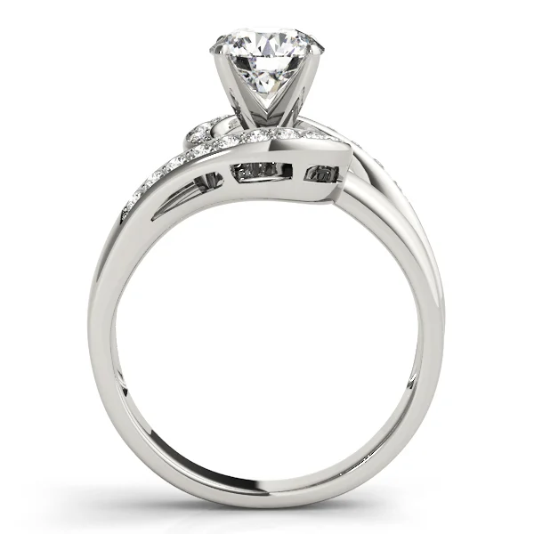 Bypass Swirl Prong In Channel Engagement Ring - Image 2