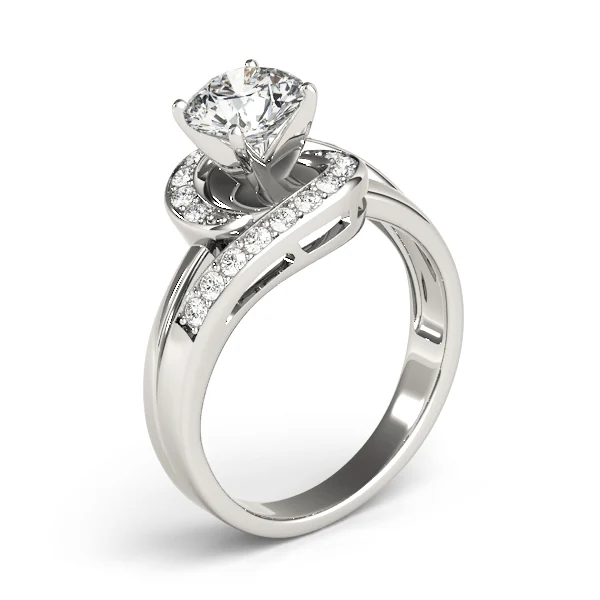 Bypass Swirl Prong In Channel Engagement Ring - Image 4