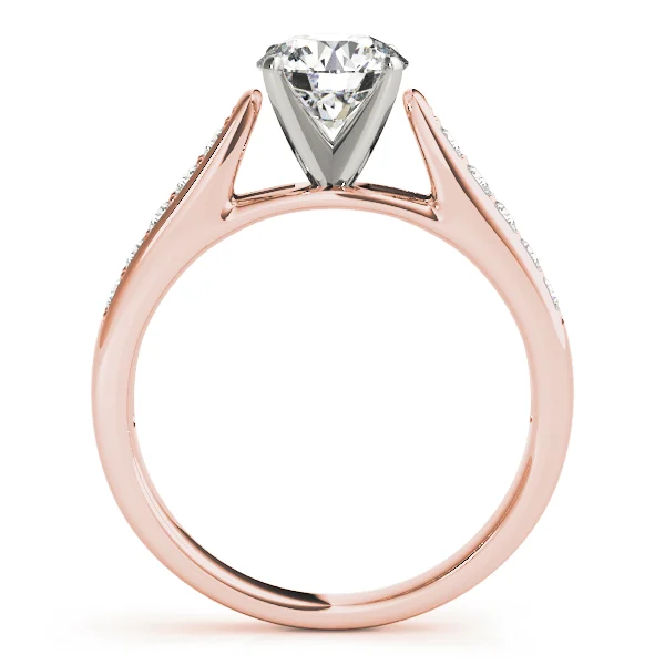 Single Row Prong In Channel Cathedral Engagement Ring - Image 10