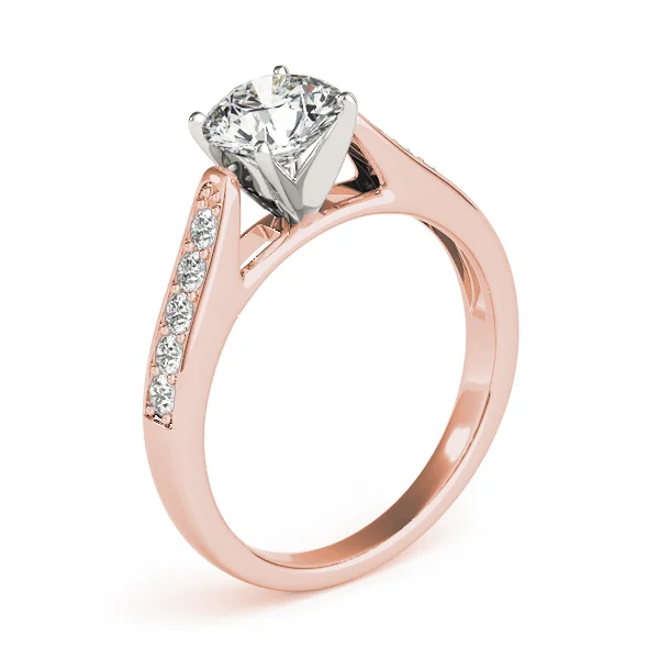 Single Row Prong In Channel Cathedral Engagement Ring - Image 12