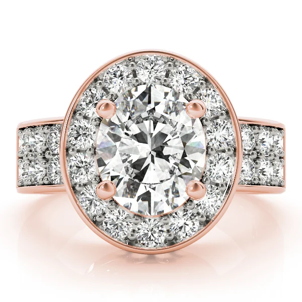 Double Row Bezel Halo Engagement Ring - Image 11