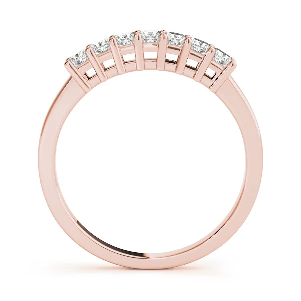 Single Row Fancy Shape Princess Cut Wedding Ring - Image 6