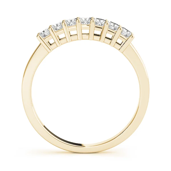 Single Row Fancy Shape Princess Cut Wedding Ring - Image 4