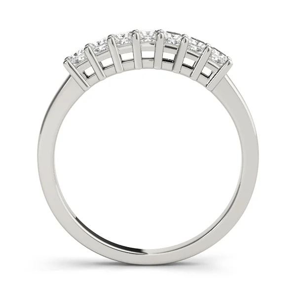 Single Row Fancy Shape Princess Cut Wedding Ring - Image 2