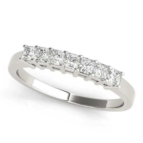 Single Row Fancy Shape Princess Cut Wedding Ring