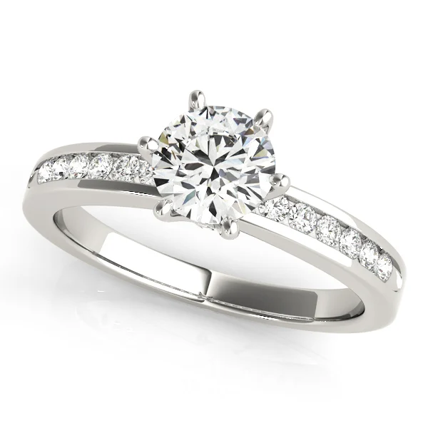 Channel Set Single Row Engagement Ring