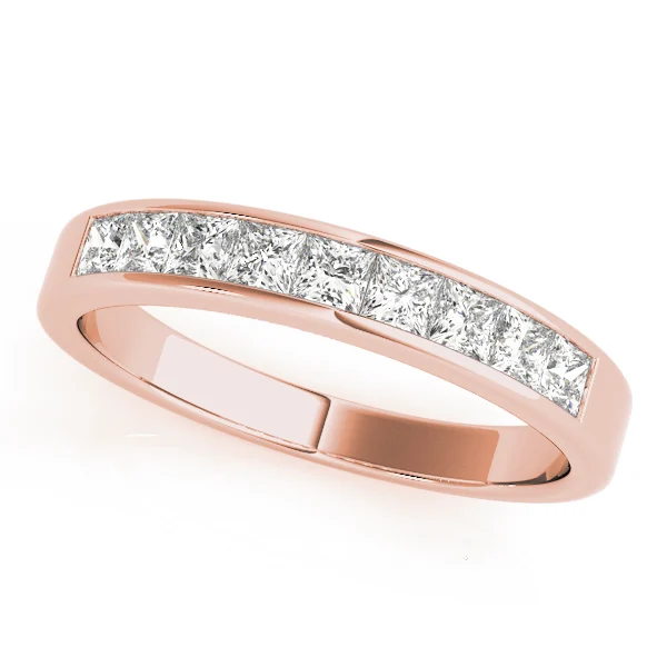 Channel Set Fancy Shape Wedding Rings - Image 5
