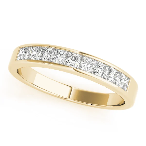 Channel Set Fancy Shape Wedding Rings - Image 3