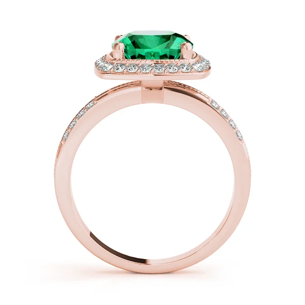 Double Row Cushion Halo Engagement Ring - Image 22