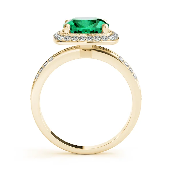 Double Row Cushion Halo Engagement Ring - Image 18