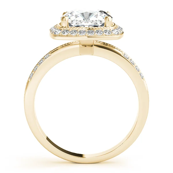 Double Row Cushion Halo Engagement Ring - Image 6