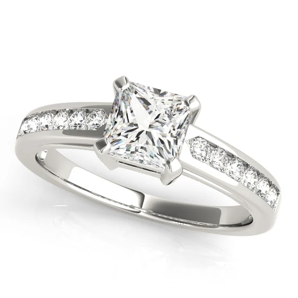 Channel Set Single Row Engagement Ring