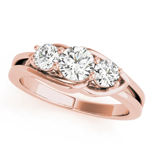 3-Stone Round Split Shank Engagement Ring - Image 9