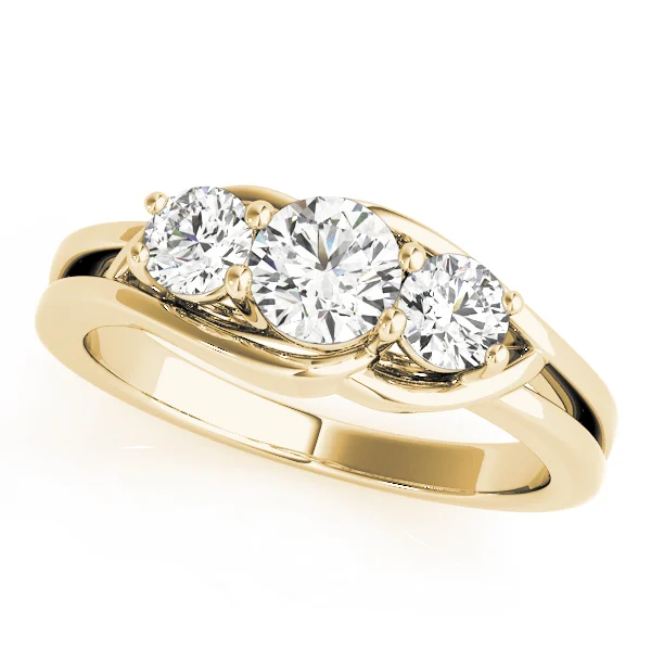 3-Stone Round Split Shank Engagement Ring - Image 5