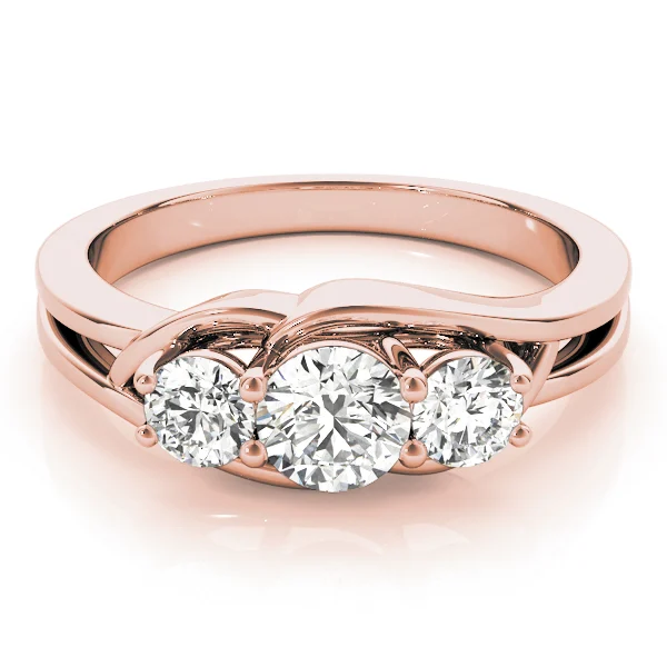 3-Stone Round Split Shank Engagement Ring - Image 11