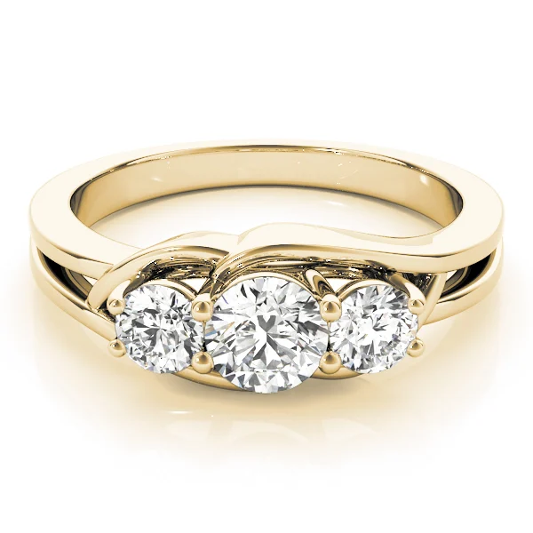 3-Stone Round Split Shank Engagement Ring - Image 7