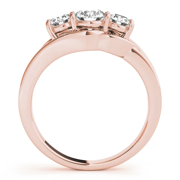 3-Stone Round Split Shank Engagement Ring - Image 10