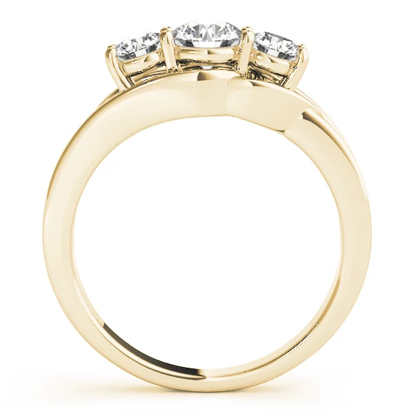 3-Stone Round Split Shank Engagement Ring - Image 6