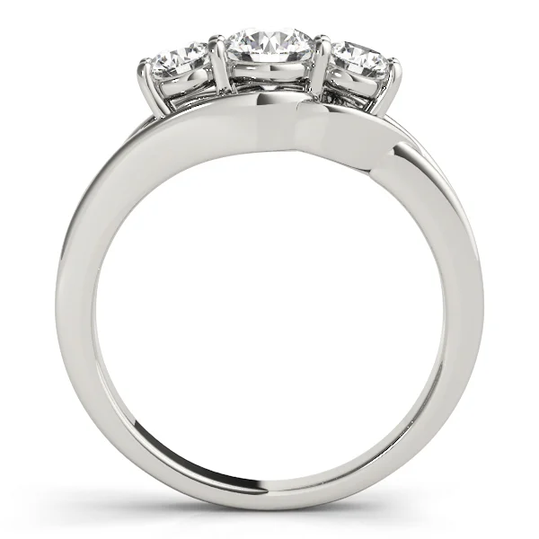 3-Stone Round Split Shank Engagement Ring - Image 2