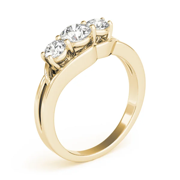 3-Stone Round Split Shank Engagement Ring - Image 8