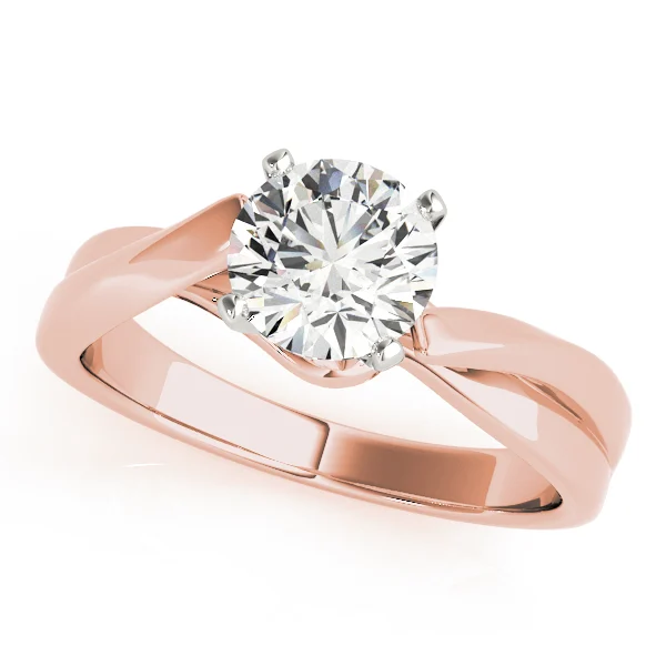 Bypass Solitaire Twisted Shank Engagement Ring - Image 9