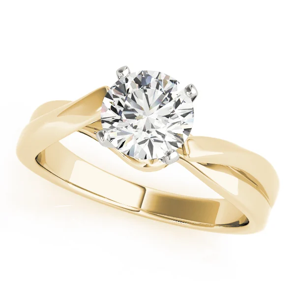 Bypass Solitaire Twisted Shank Engagement Ring - Image 5