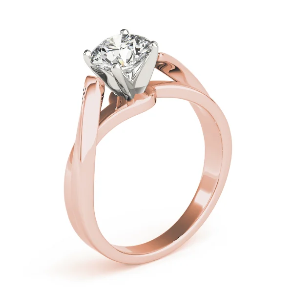 Bypass Solitaire Twisted Shank Engagement Ring - Image 12