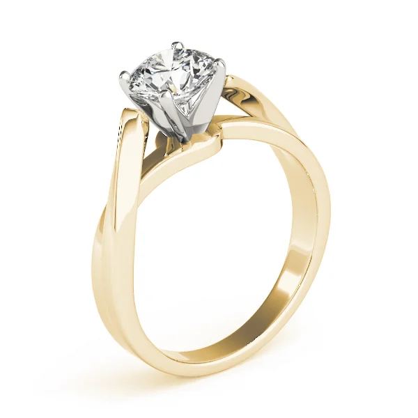 Bypass Solitaire Twisted Shank Engagement Ring - Image 8