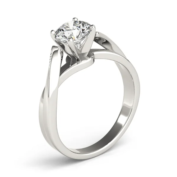 Bypass Solitaire Twisted Shank Engagement Ring - Image 4