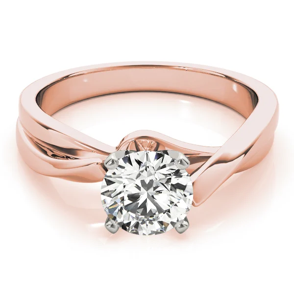 Bypass Solitaire Twisted Shank Engagement Ring - Image 11