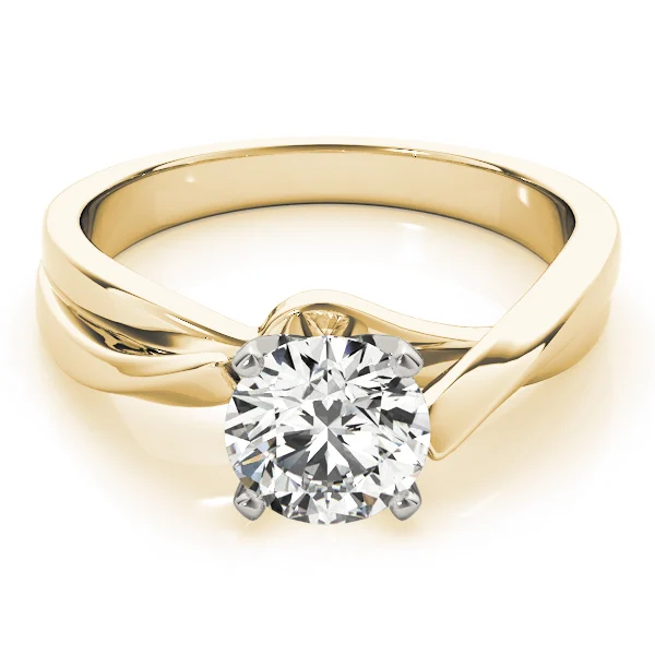 Bypass Solitaire Twisted Shank Engagement Ring - Image 7