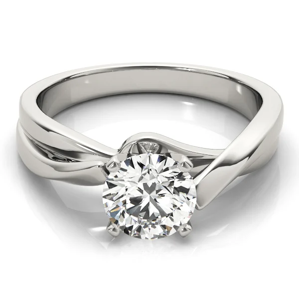 Bypass Solitaire Twisted Shank Engagement Ring - Image 3