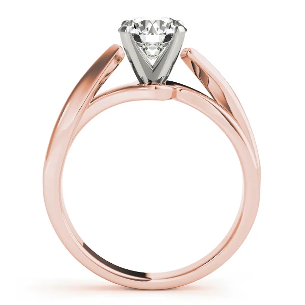 Bypass Solitaire Twisted Shank Engagement Ring - Image 10