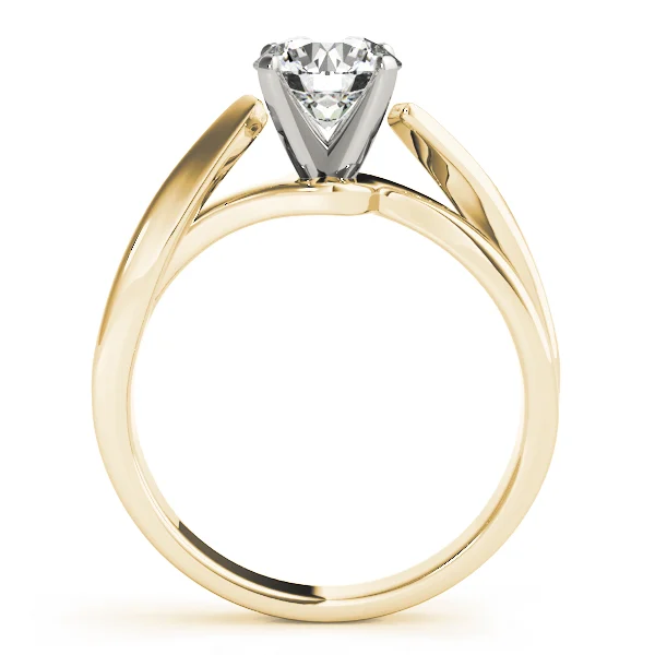 Bypass Solitaire Twisted Shank Engagement Ring - Image 6