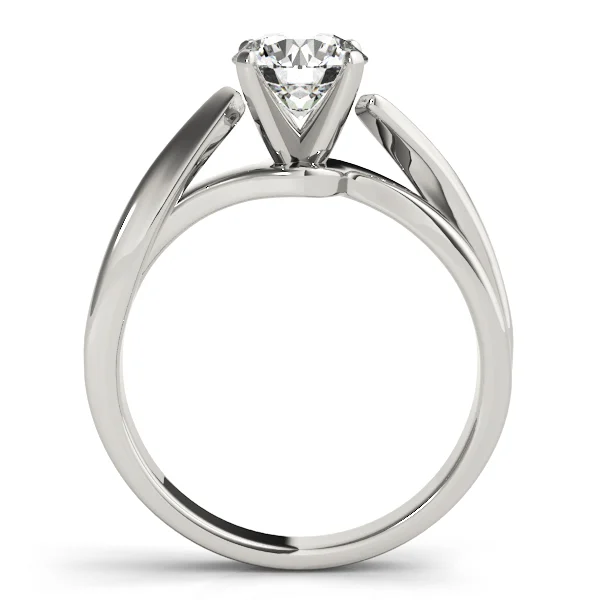 Bypass Solitaire Twisted Shank Engagement Ring - Image 2