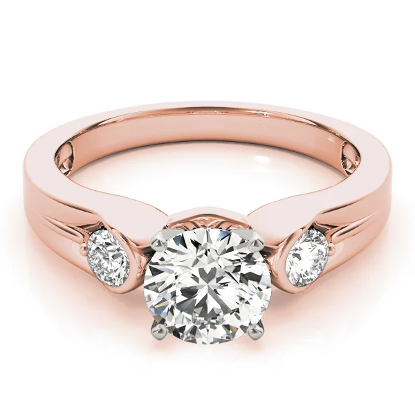 3-Stone Half Bezel Engagement Ring - Image 11