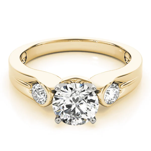 3-Stone Half Bezel Engagement Ring - Image 7